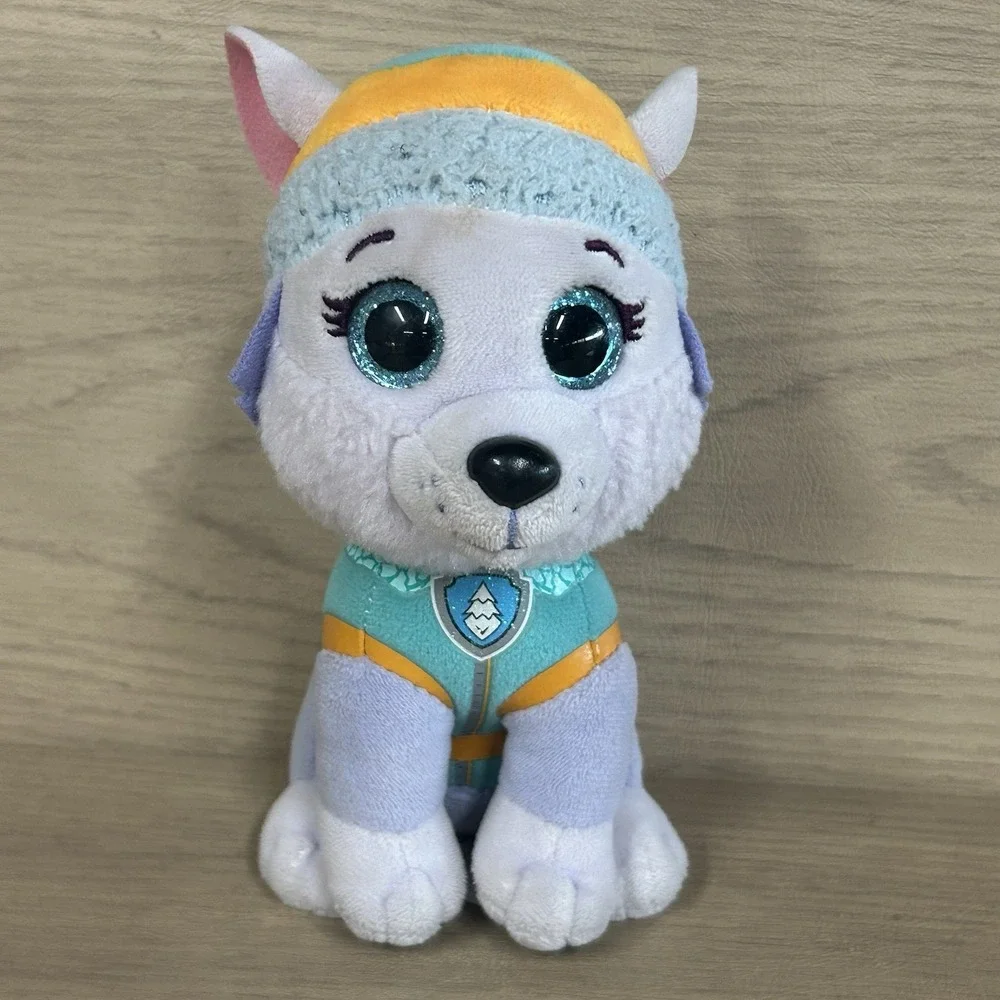 TY Beanie Boos Paw Patrol EVEREST Husky Dog Plush Animal Glitter Eyes 6 inches